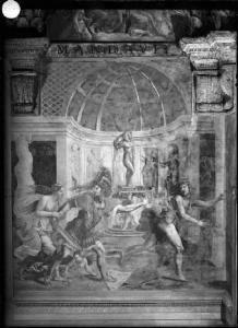 Affresco - Marte insegue Adone - Giulio Romano - Mantova - Palazzo Te - Camera di Psiche - Parete nord