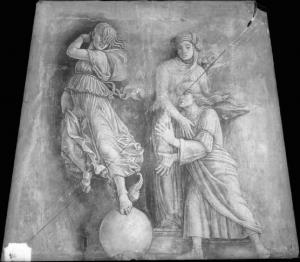 Affresco - Occasio e Penitentia - Andrea Mantegna (cerchia) - Mantova - Museo di Palazzo Ducale