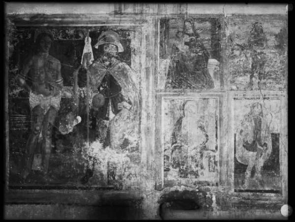 Affresco - Riquadri con immagini votive - Guidizzolo - Oratorio di S. Lorenzo