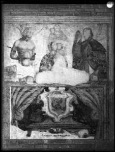 Affresco - S. Sebastiano e S. Rocco - Madonna col Bambino - Pieve di Coriano - Chiesa di S. Maria Assunta