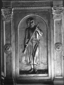 Rilievo - Figura maschile con fucile - Pannello in legno - Solferino - Rocca