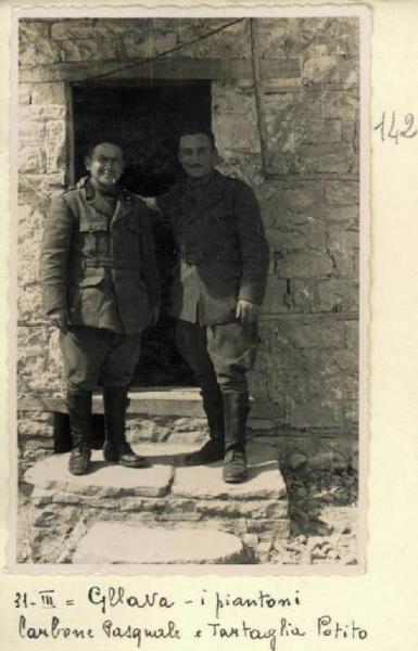 Seconda guerra mondiale - Ritratto maschile - Militari - Piantoni Pasquale Carbone e Potito Tartaglia