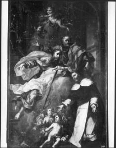 Dipinto - S. Domenico di Guzman e i SS. Pietro e Paolo (?) - Giorgio Anselmi