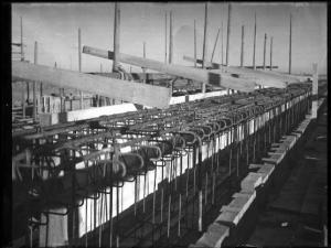 Bagnolo S. Vito - Costruzione dello stabilimento idrovoro della Travata - Centrale termoelettrica - Armature in ferro