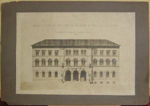Incisione - Progetto del Palazzo per le R.R. Poste e Telegrafi di Perugia - Prospetto