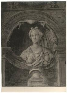 Affresco - Busto muliebre - Giulio Romano - Mantova - Palazzo Te - Sala dei Cavalli - Parete sud