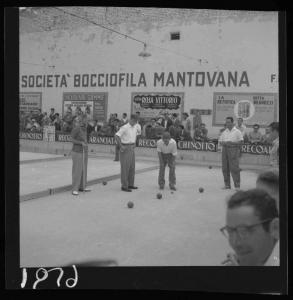 Mantova - Società Bocciofila Mantovana - Gare - Sportivi sul campo - Giudici di gara - Cartelloni pubblicitari