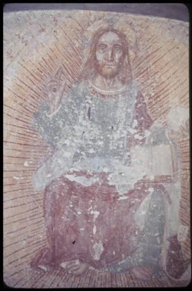 Affresco - Cristo glorioso - Fontanella Grazioli - Santuario della Beata Vergine della Malongola -  Abside