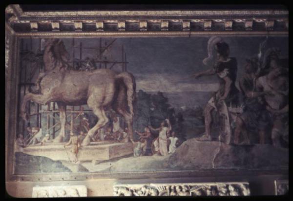 Affresco - Il Cavallo di Troia - Giulio Romano e aiuti - Mantova - Palazzo Ducale - Appartamento di Troia - Sala di Troia