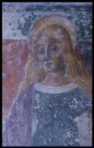Affresco - S. Maddalena, particolare - Guidizzolo - Oratorio di S. Lorenzo - Interno