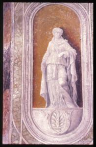 Affresco - L'architettura (?) - Scuola di Andrea Mantegna - Mantova - Basilica di S. Andrea - Cappella funeraria di Andrea Mantegna