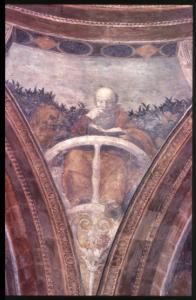 Affresco - S. Marco evangelista - Scuola di Andrea Mantegna - Mantova - Basilica di S. Andrea - Cappella funeraria di Andrea Mantegna