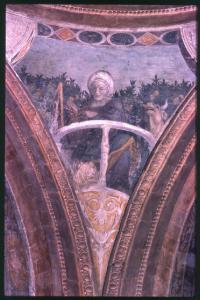 Affresco - S. Luca evangelista - Scuola di Andrea Mantegna - Mantova - Basilica di S. Andrea - Cappella funeraria di Andrea Mantegna