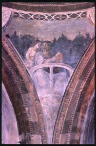 Affresco - S. Matteo evangelista - Scuola di Andrea Mantegna - Mantova - Basilica di S. Andrea - Cappella funeraria di Andrea Mantegna