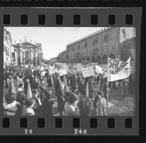 Manifestazione sciopero lavoratori edili - Mantova - Piazza Sordello - Corteo