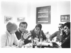 Ufficio della Fiom Provinciale - Interno - Incontro con delegazione sovietica - Al tavolo tra gli altri Annio Breschi - Quadri