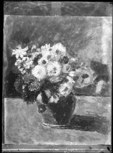Riproduzione di opera d'arte. Dipinto di Arturo Tosi - Vaso di fiori