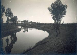 Paesaggio. Ravenna - Mandriole - Veduta del canale Destra Reno