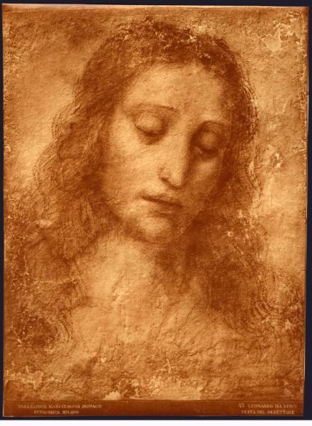 Disegno - Testa di Cristo Redentore - da Leonardo da Vinci - artista milanese - Milano - Pinacoteca di Brera - inv. Gen. 150