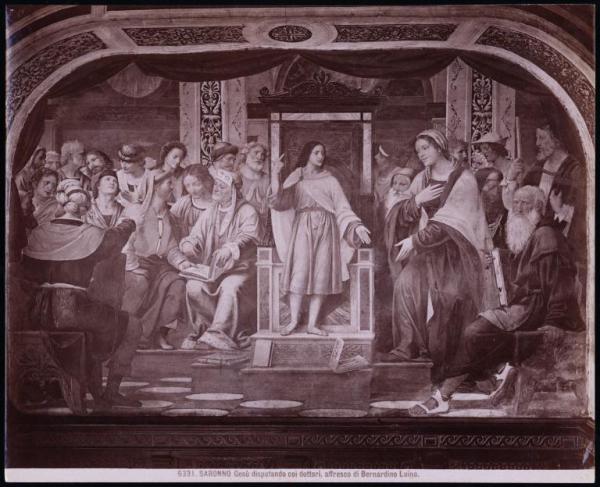 Dipinto murale - Gesù tra i dottori - Bernardino Luini - Saronno - Santuario di Maria Vergine
