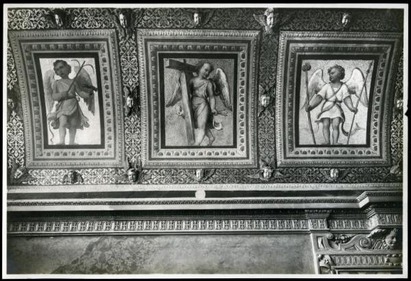 Dipinto - Tre angeli - Bernardino Luini - Saronno - Santuario della Beata Vergine dei Miracoli - Cappella del Cenacolo - Volta