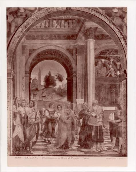 Dipinto murale - Presentazione al tempio - Bernardino Luini - Saronno - Santuario della Beata Vergine dei Miracoli