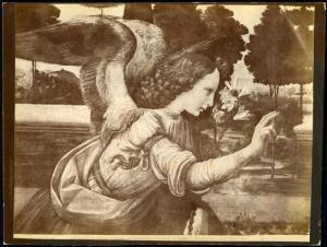 Dipinto - Annunciazione - Particolare - Leonardo da Vinci - Firenze - Galleria degli Uffizi
