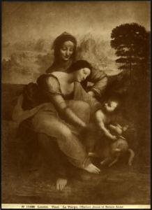 Dipinto - Madonna con Bambino e Sant'Anna - Leonardo da Vinci - Parigi - Museo del Louvre