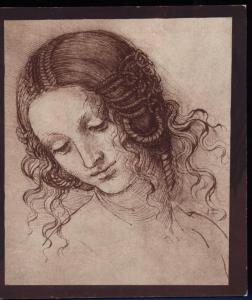Disegno - Studio per la testa di Leda - Leonardo da Vinci - Windsor - Royal Library