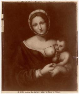 Dipinto - Madonna con Bambino - Bernardino Luini - Londra - Collezione Farrer