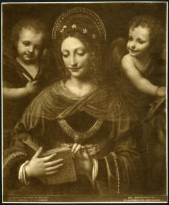 Dipinto - Santa Caterina d'Alessandria e angeli - Bernardino Luini - San Pietroburgo - Museo dell'Ermitage