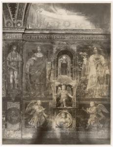 Dipinto murale - Santa Caterina, angelo con due ceri e S. Agata - Bernardino Luini - Milano - Chiesa di S. Maurizio al Monastero Maggiore