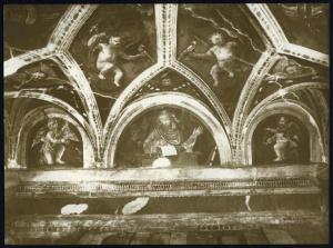 Dipinto murale - Evangelista e angeli - Bernardino Luini (?) - Milano - Chiesa di S. Vittore al Teatro - Cappella