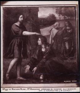 Dipinto - Apparizione di Cristo a Santa Maria Maddalena - Bernardino Luini - Milano - Pinacoteca Ambrosiana