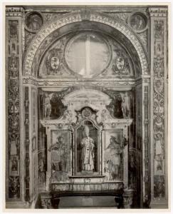 Affresco - S. Giorgio e San Rocco (al centro una statua) - Bernardino Luini - Meda - Chiesa di S. Vittore