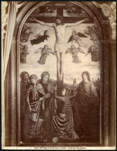Dipinto - Crocifissione - Ambrogio Bergognone - Pavia - Certosa - Navata destra - Cappella del Crocefisso