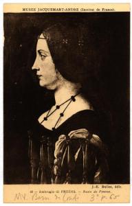 Dipinto - Ritrattto femminile di profilo - Giovanni Ambrogio de Predis o anonimo lombardo - Parigi - Musée Jacquemart-André