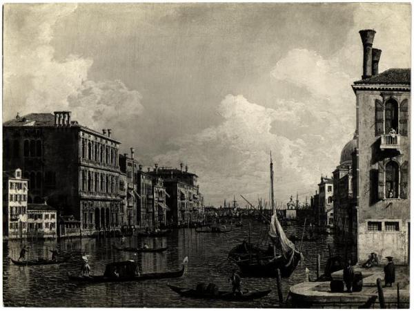 Milano - Pinacoteca di Brera. Canaletto, Veduta del Canal Grande verso la punta della Dogana, olio su tela.