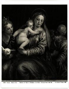 Vicenza - Museo Civico. Paolo Veronese, Madonna con Bambino e Santi, olio su tela (1556 ca.).