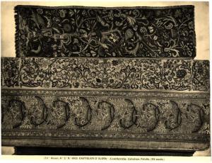 Castiglione Olona - Collegiata. Frammenti di paliotti d'altare ricamati (XV sec.).
