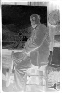 Ritratto maschile - Arturo Tosi pittore nel suo studio