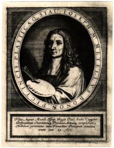 Milano - Castello Sforzesco. Civica Raccolta delle Stampe A. Bertarelli, Giuseppe Maria Mitelli, autoritratto all'età di 39 anni, incisione su carta (1675).