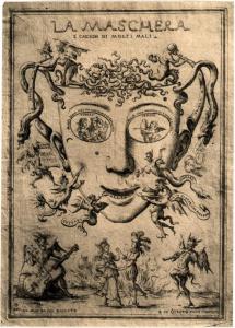 Milano - Castello Sforzesco. Civica Raccolta delle Stampe A. Bertarelli, Giuseppe Maria Mitelli, La maschera, incisione su carta (1688).