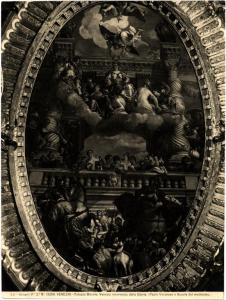 Venezia - Palazzo Ducale. Paolo Veronese, Venezia incoronata dalla Gloria, olio su tela (1577 ca.).