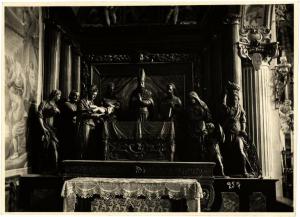 Sacro Monte - Santuario di Santa Maria del Monte. Navata sinistra, Andrea Prestinari (attribuito), Presentazione al tempio, gruppo scultoreo ligneo (fine XVI sec.).