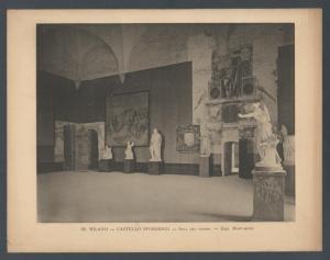Milano - Castello Sforzesco - Musei Civici - Sala del Tesoro - Allestimento della Galleria d'Arte Moderna (fino al 1921)
