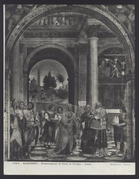Dipinto murale - Presentazione al tempio (1525) - Bernardino Luini - Saronno - Santuario della Madonna dei Miracoli