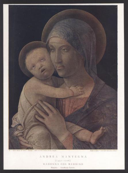 Dipinto - Andrea Mantegna - Madonna con Bambino- Bergamo - Accademia Carrara