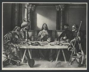 Venezia - Chiesa di S. Salvatore. Giovanni Bellini, Cena in Emmaus, dipinto ad olio.