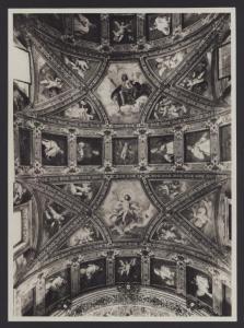 Milano - Certosa di Garegnano. Daniele Crespi, affreschi della volta con al centro l'Ascensione e S. Giovanni Battista, contornati da angeli e mezze figure di certosini (1629).
